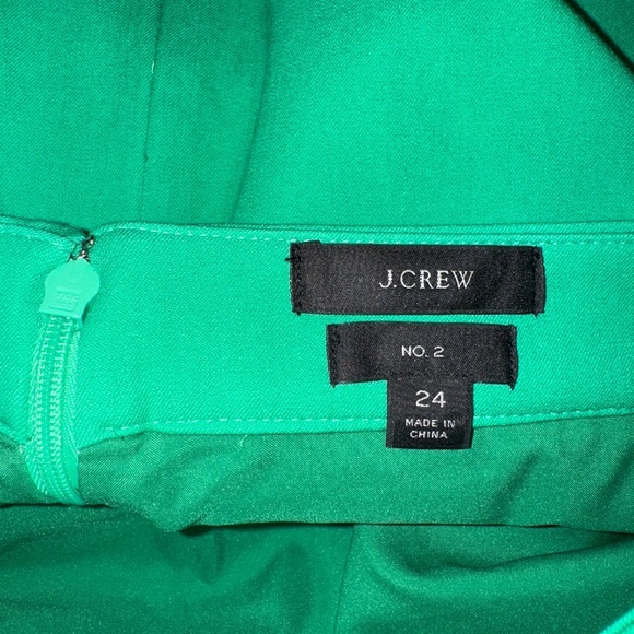 EUC J. Crew No. 2 Pencil® Skirt Bi-stretch Cotton Blend Green Size 24 - Picture 4 of 11